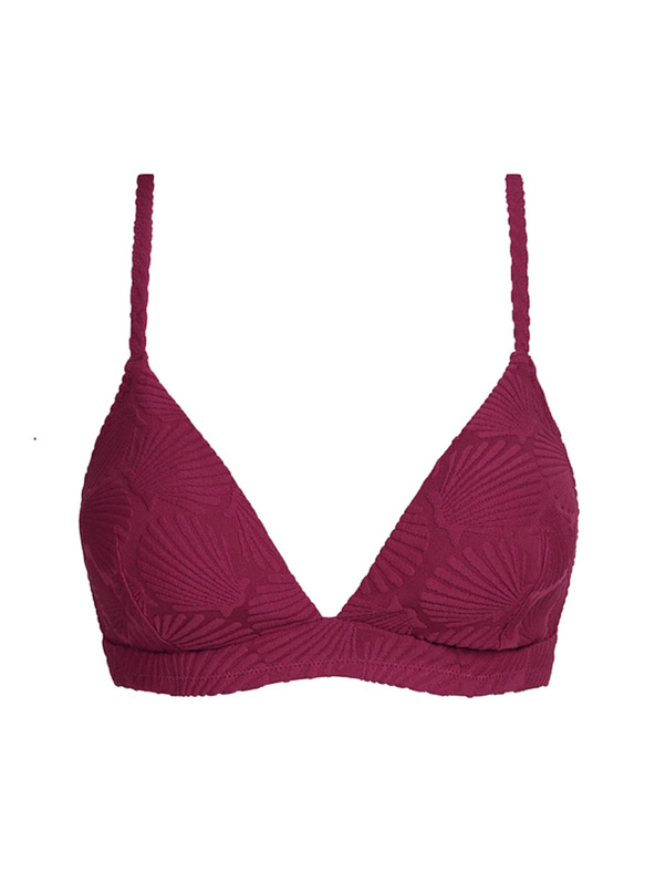 DIM DIM SWIMWEAR SHELL TRIANGLE BRA - Női fürdőruha - sötét vörös