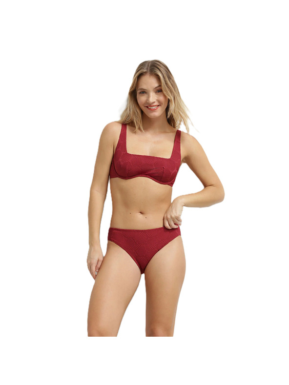 DIM DIM SWIMSUIT SHELL BIKINI - Női fürdőruha - sötét vörös