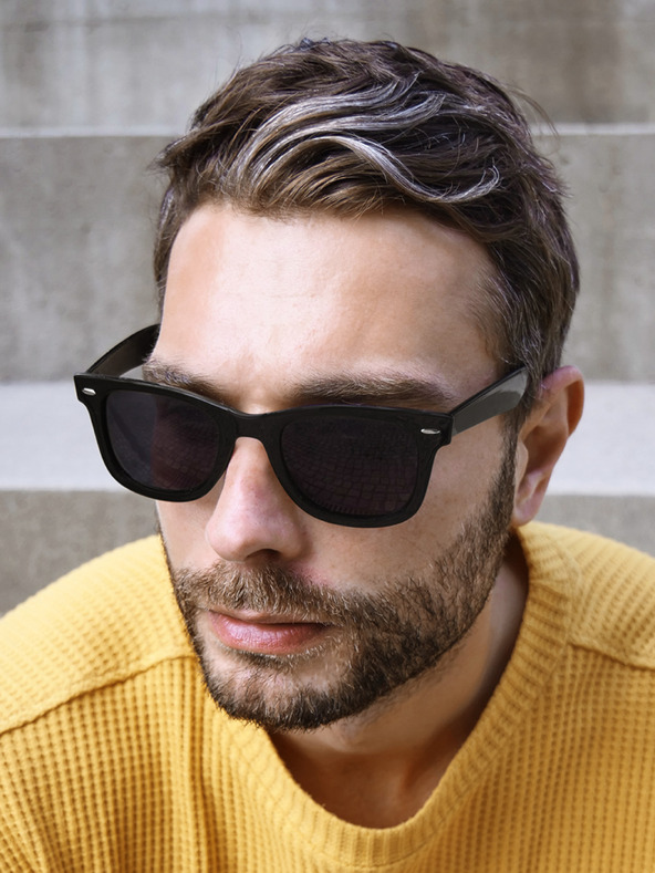 VEYREY VeyRey napszemüveg polarizált fényes Nerd fekete fekete lencsékkel