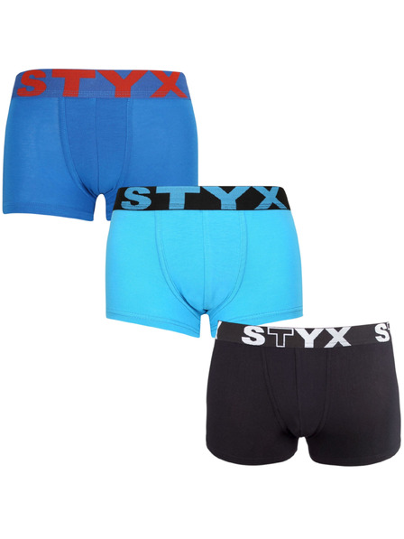 Styx Szett három - gyerek boxeralsó Styx sport gumi többszínű