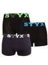 Styx Szett három - gyerek boxeralsó Styx sport gumi fekete