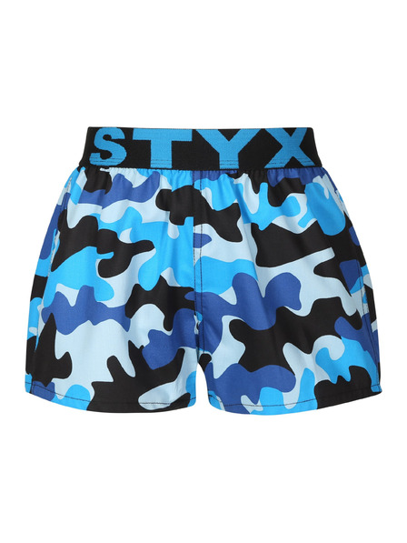 Styx Gyermek alsónadrág Styx art sportgumi kék álcázás