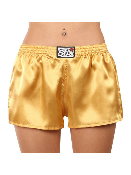 Styx Női alsónadrág Styx klasszikus gumi szatén arany