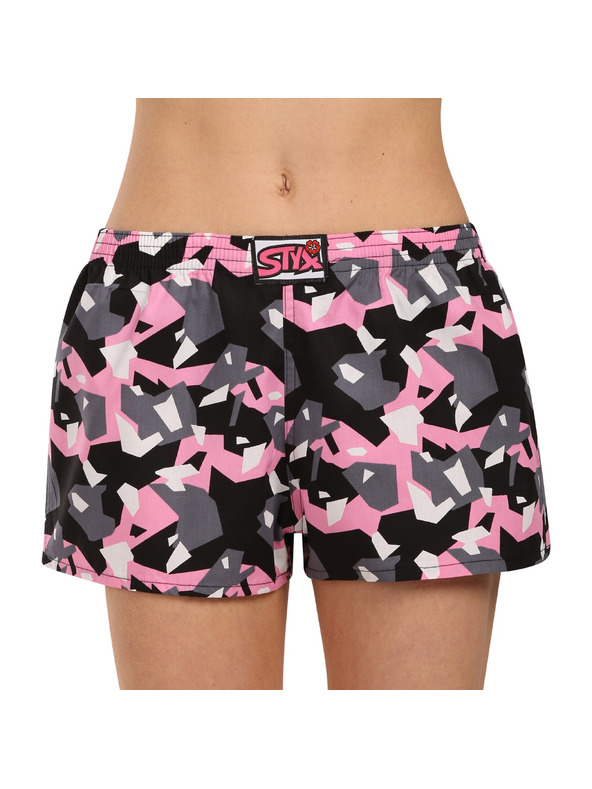 Styx Női boxeralsó Styx art klasszikus gumírózás szögletes álcázás