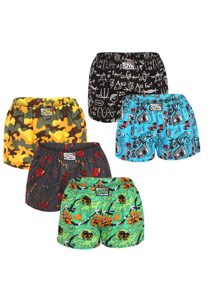 Styx Ötös készlet - Női boxeralsó Styx art klasszikus gumírózás multicolor
