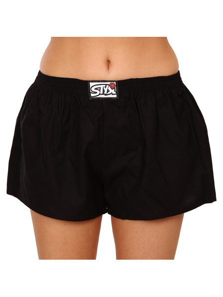 Styx Hármas készlet - Női boxeralsó Styx klasszikus gumírózás fekete