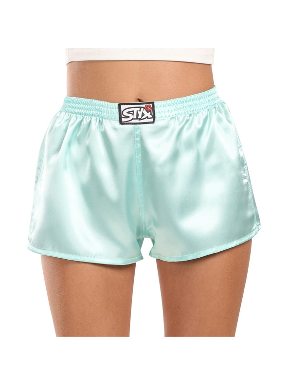 Styx Hármas készlet - Női boxeralsó Styx klasszikus gumírózás szatén multicolor
