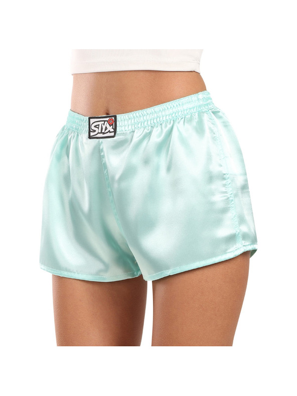 Styx Hármas készlet - Női boxeralsó Styx klasszikus gumírózás szatén multicolor