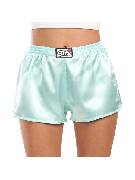 Styx Női boxeralsó Styx klasszikus gumírózás szatén világoszöld