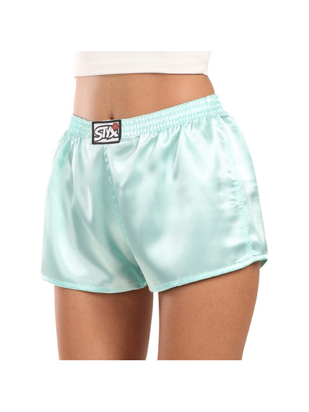 Styx Női boxeralsó Styx klasszikus gumírózás szatén világoszöld