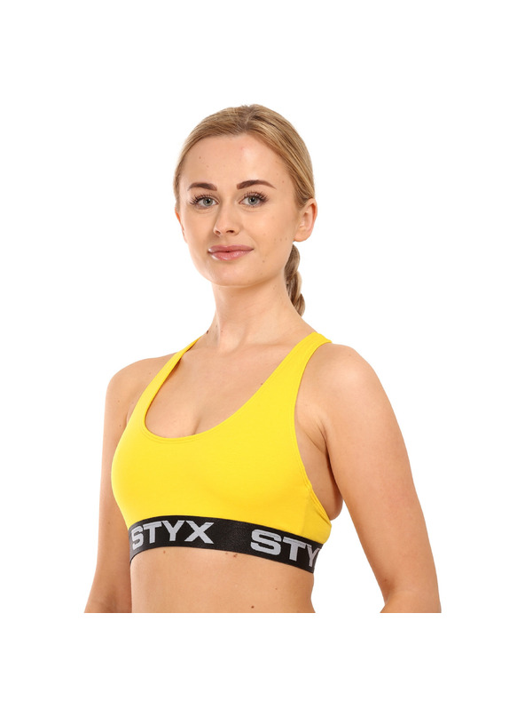 Styx Női sportmelltartó Styx sport sárga