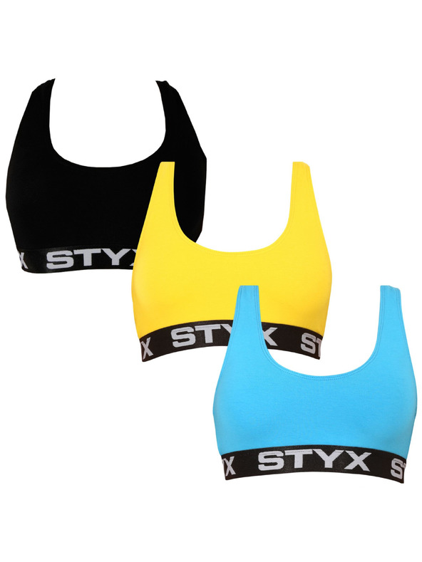 Styx Hármat tartalmazó szett - Női sportmelltartó Styx sport többszínű