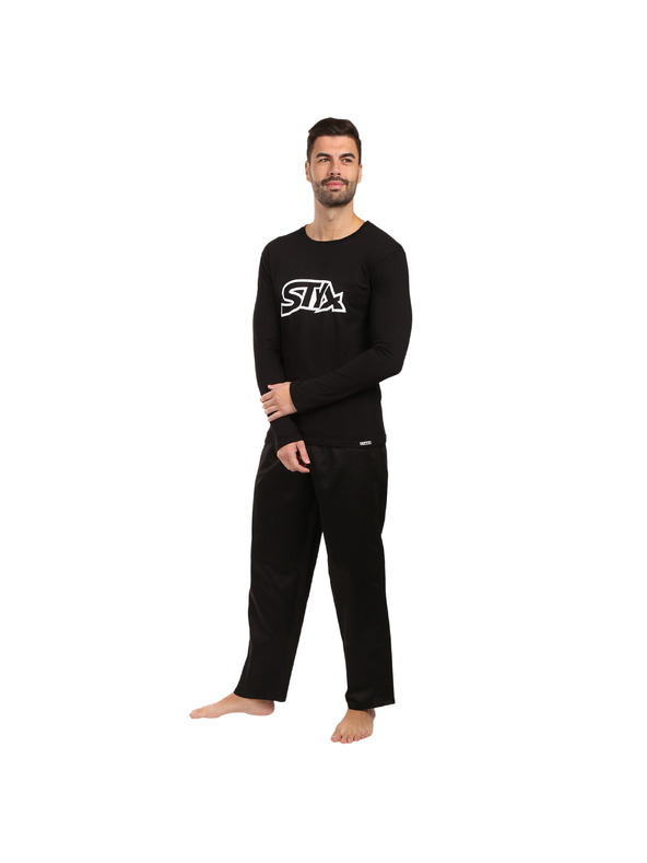 Styx Férfi pizsamaszett Styx fekete