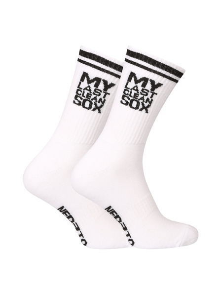 Nedeto Nedeto sport magas zokni My Last Clean Sox fehér