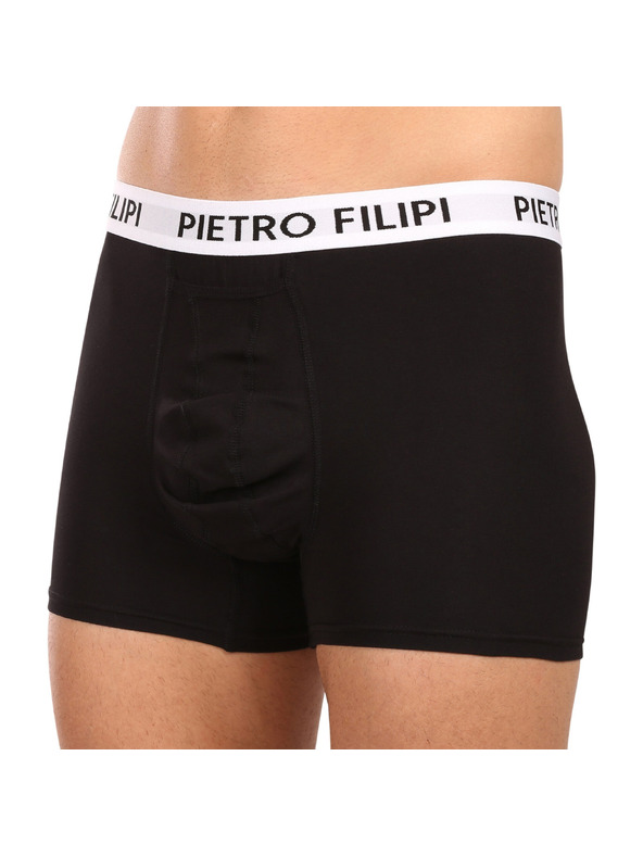 Pietro Filipi Két darabos készlet - férfi boxeralsó Pietro Filipi golyóstartó fekete színben
