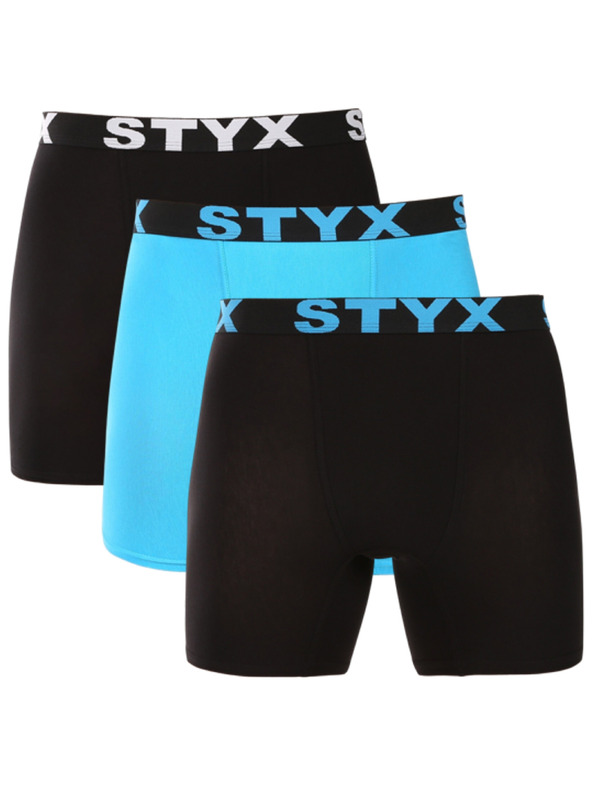 Styx Három darabos készlet - férfi boxeralsó Styx hosszú sportos elasztikus többszínű Styx hosszú sportos boxeralsó