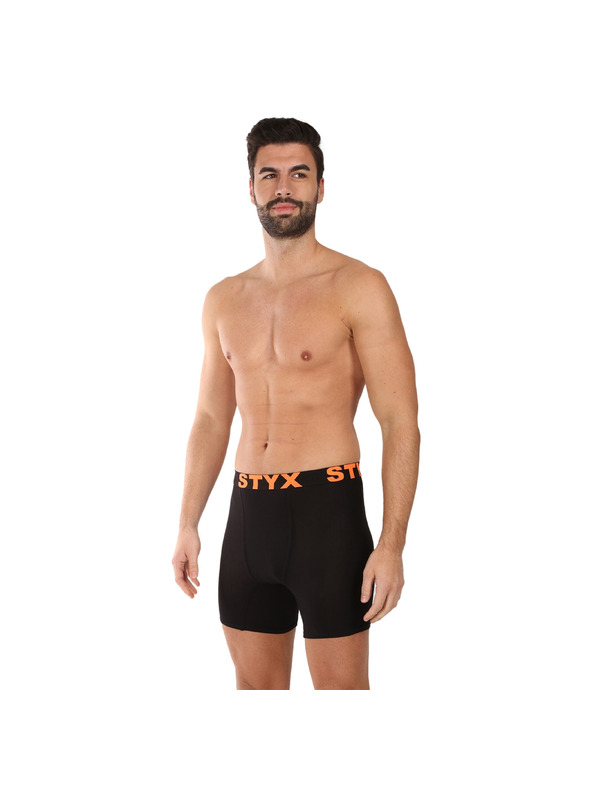 Styx Férfi boxeralsó Styx long sport gumival, fekete