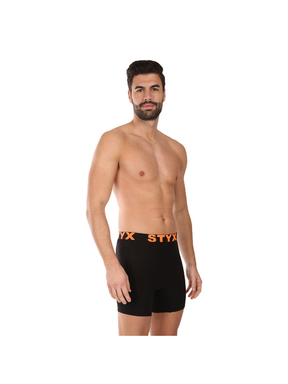 Styx Férfi boxeralsó Styx long sport gumival, fekete