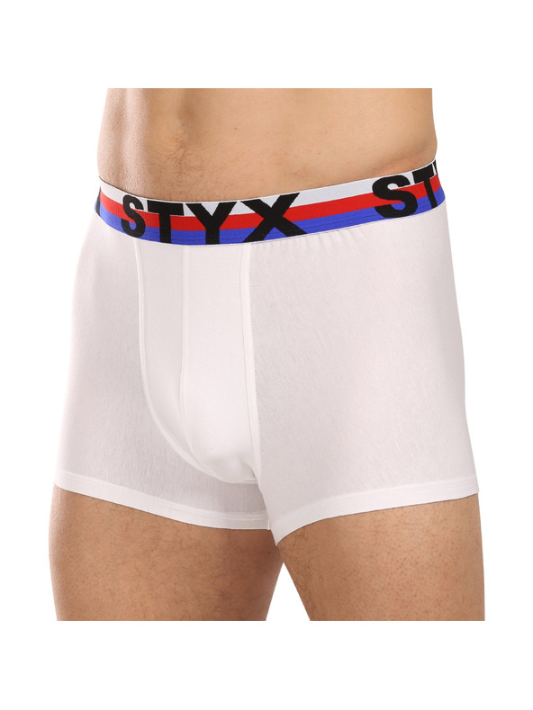 Styx Styx férfi boxeralsó sportgumi fehér trikolór