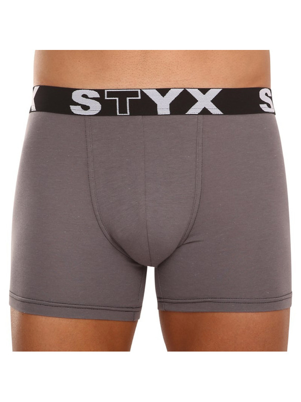 Styx Három darabos szett - Styx férfi boxeralsó long sportgumi sötétszürke