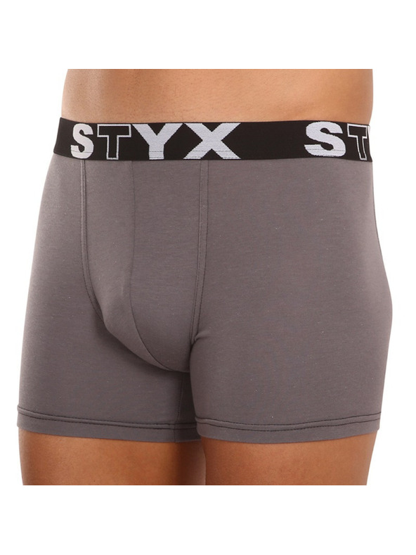 Styx Három darabos szett - Styx férfi boxeralsó long sportgumi sötétszürke