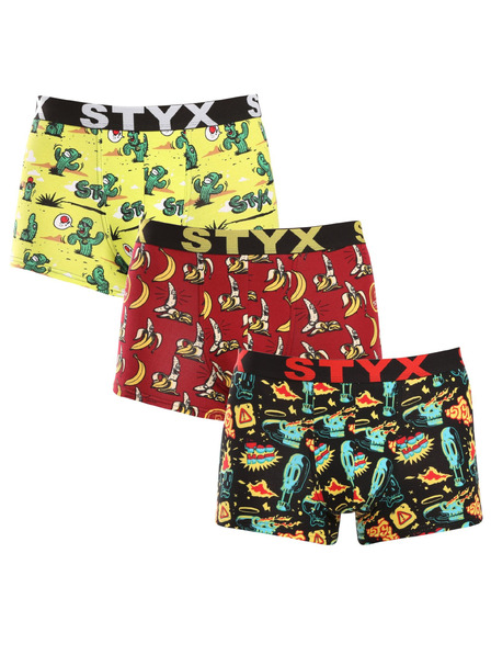 Styx Három darabos szett - Styx férfi boxeralsó art sportgumi többszínű