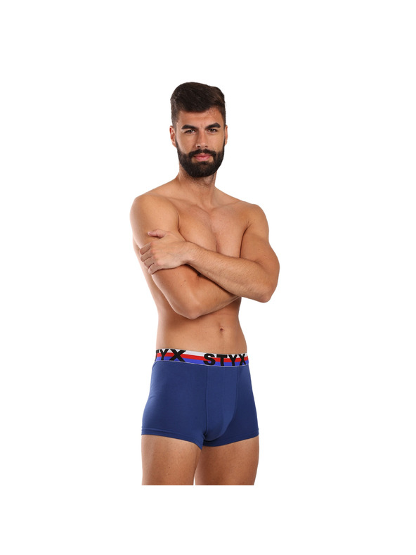 Styx Három darabos szett - Styx férfi boxeralsó sportgumi sötétkék trikolór