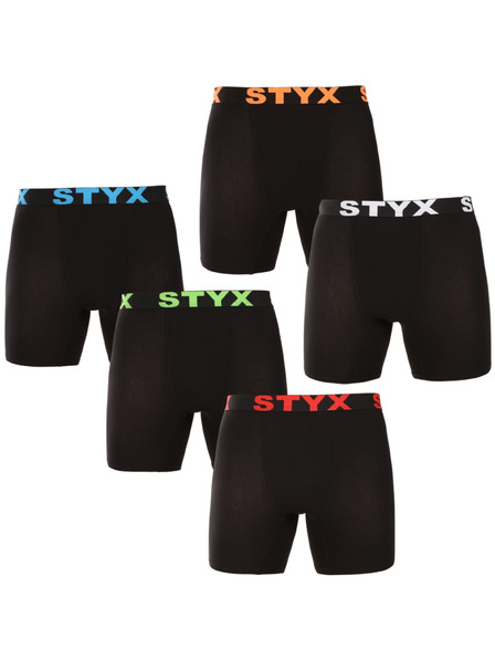 Styx Öt darabos szett - Styx férfi boxeralsó long sportgumi fekete