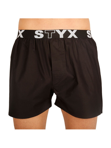 Styx Három darabos szett - férfi boxeralsó Styx sportgumi fekete