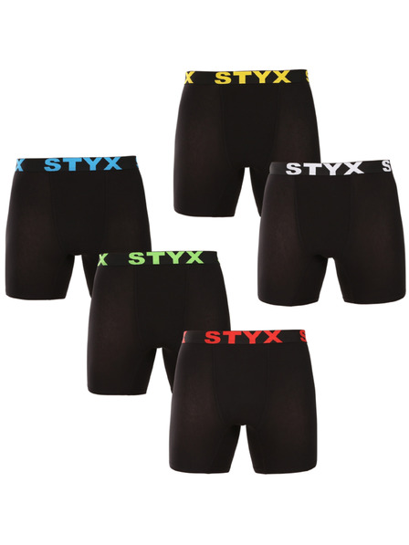 Styx Öt darabos szett - Styx férfi boxeralsó long sportgumi fekete