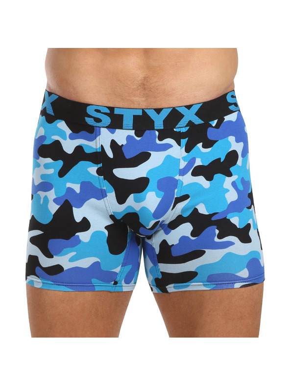 Styx Férfi boxeralsó Styx long art sportgumi álcázás kék