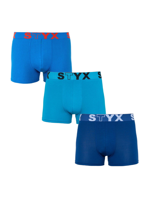 Styx Hármas szett - férfi boxeralsó Styx sport gumi kék