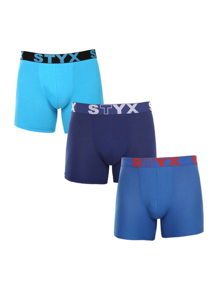 Styx Három darabos készlet - férfi boxeralsó Styx hosszú sportos elasztikus többszínű Styx hosszú sportos boxeralsó