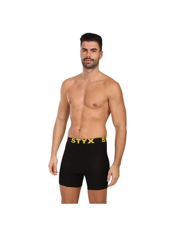 Styx Férfi boxeralsó Styx long sport gumival, fekete