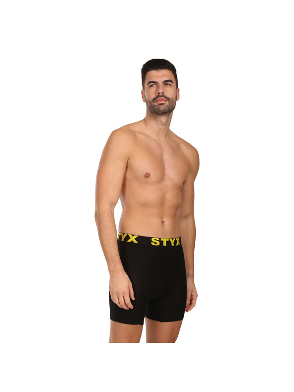 Styx Férfi boxeralsó Styx long sport gumival, fekete