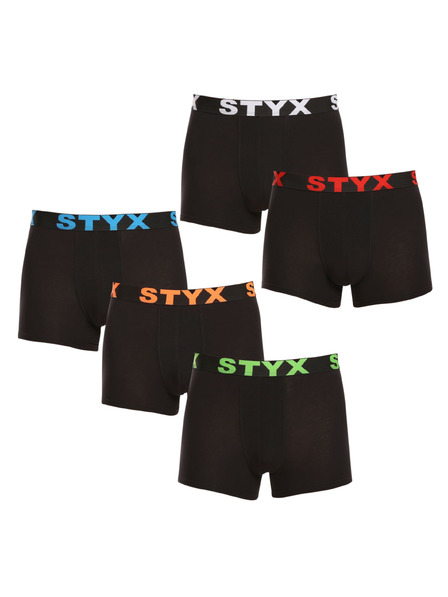 Styx Ötös szett - férfi boxeralsó Styx sport gumi fekete