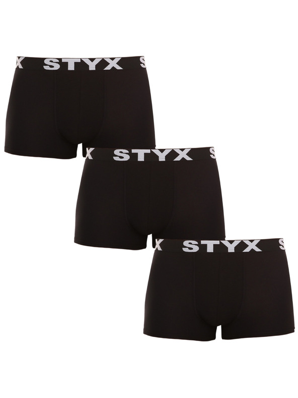 Styx Hármas szett - férfi boxeralsó Styx sport gumi fekete