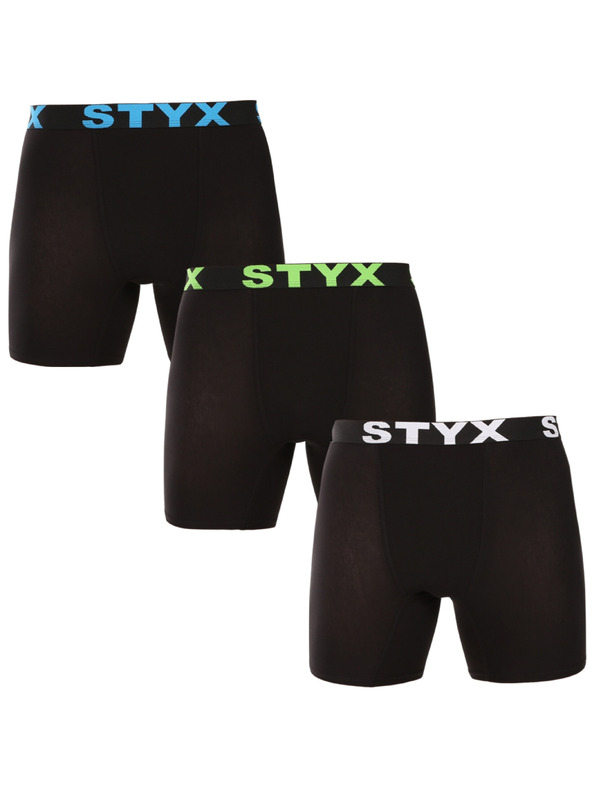 Styx Három darabos szett - férfi boxer Styx long sportgumi fekete