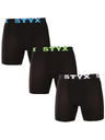Styx Három darabos szett - férfi boxer Styx long sportgumi fekete