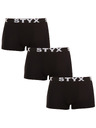 Styx Három darabos szett - férfi boxer Styx sportgumi nagyméretű fekete