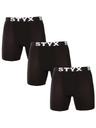 Styx Három darabos szett - férfi boxer Styx long sportgumi fekete