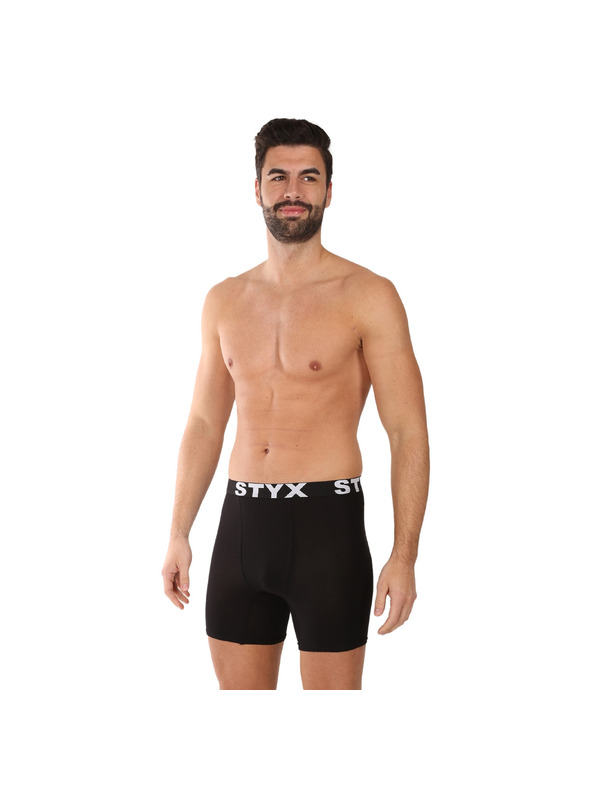 Styx Három darabos szett - férfi boxer Styx long sportgumi fekete