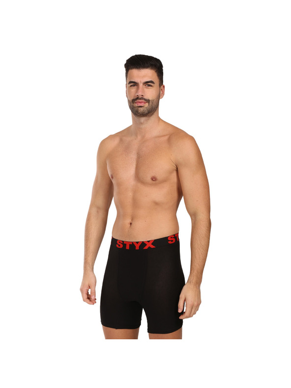 Styx Férfi boxeralsó Styx long sport gumival, fekete