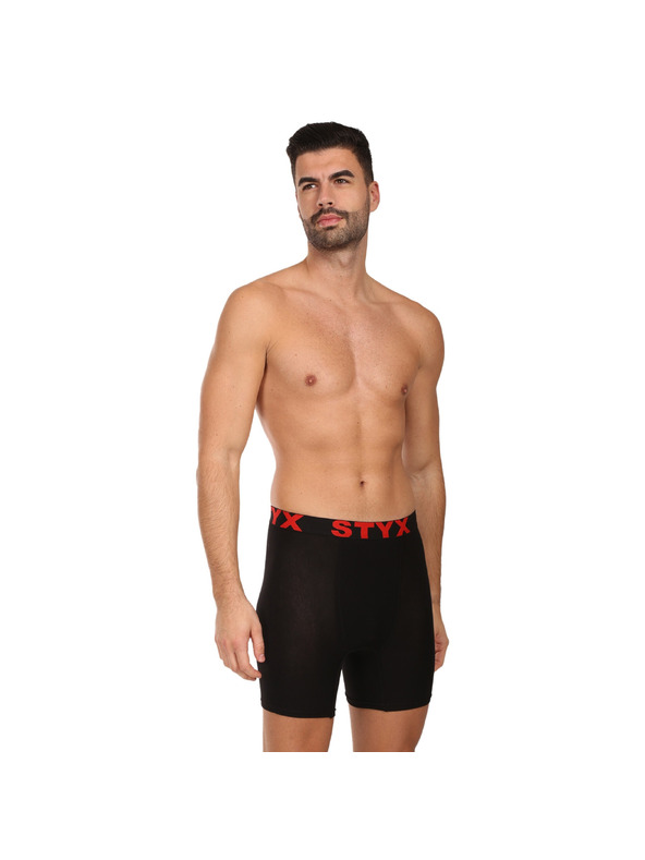 Styx Férfi boxeralsó Styx long sport gumival, fekete