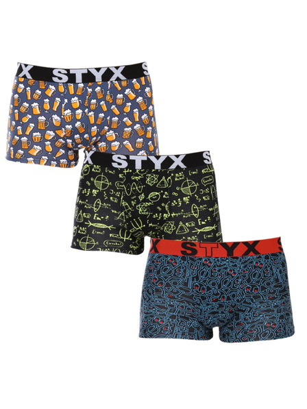 Styx Három darabos szett - Styx férfi boxeralsó art sportgumi többszínű