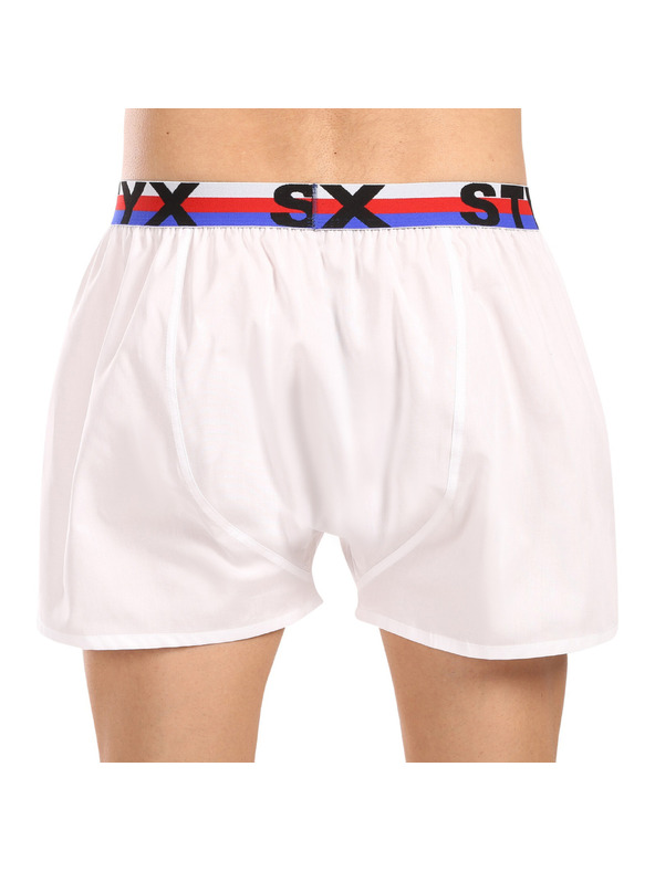 Styx Három darabos szett - férfi boxeralsó Styx sportgumi fehér trikolór