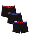 Styx Három darabos szett - férfi boxer Styx sportgumi fekete trikolór