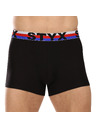 Styx Három darabos szett - férfi boxer Styx sportgumi fekete trikolór