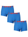 Styx Hármas szett - férfi boxeralsó Styx sport gumi kék