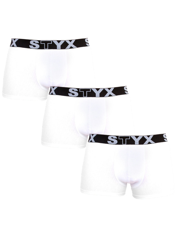 Styx Hármas csomag - férfi boxer Styx sportgumi nagyméret fehér